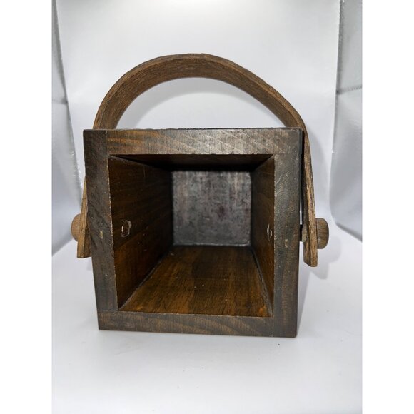 VTG‎ Hand Painted Mini Wooden Basket Painted Flowers & Strawberries Cottagecore - Picture 9 of 13